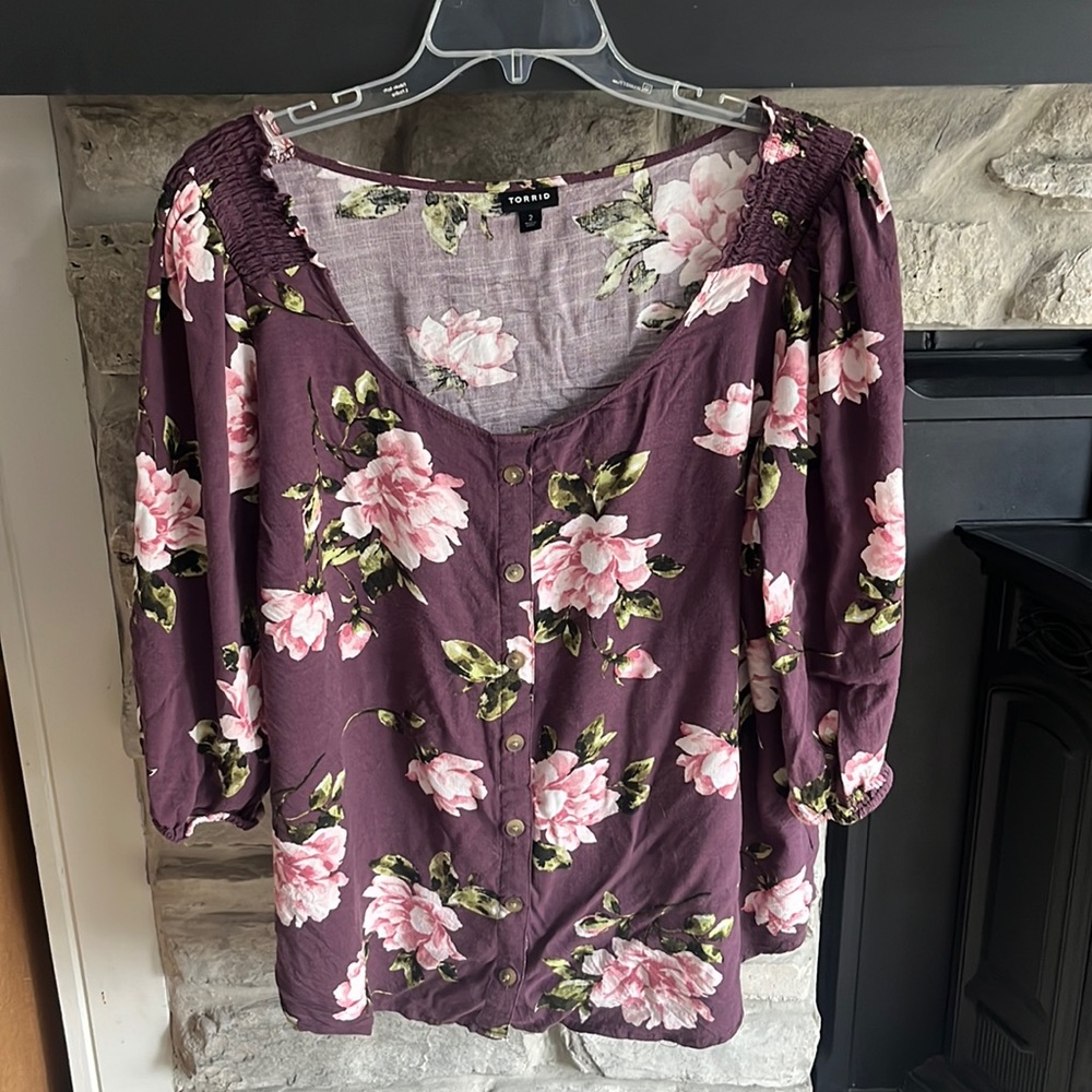 Floral Torrid Blouse